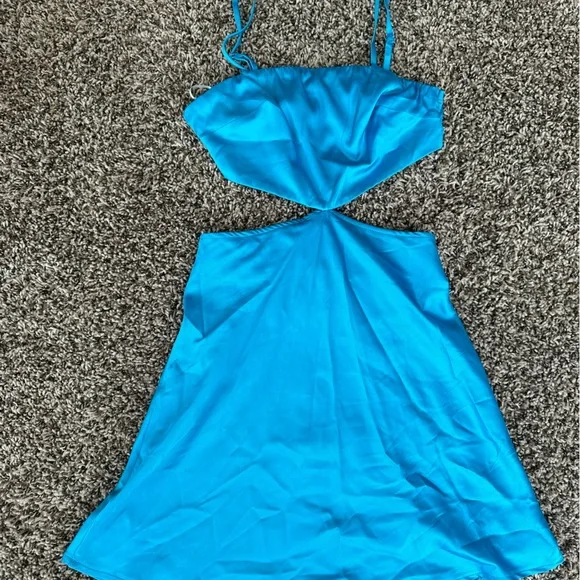 princess polly blue silk dress Legacies Strapless Maxi Dress Icy Blue main image 1